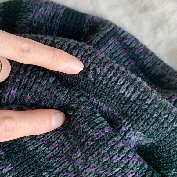 ‼️SOLD‼️Vintage patterned oversized slouchy 80s 90s knit crew neck sweater - Picture 7 of 7